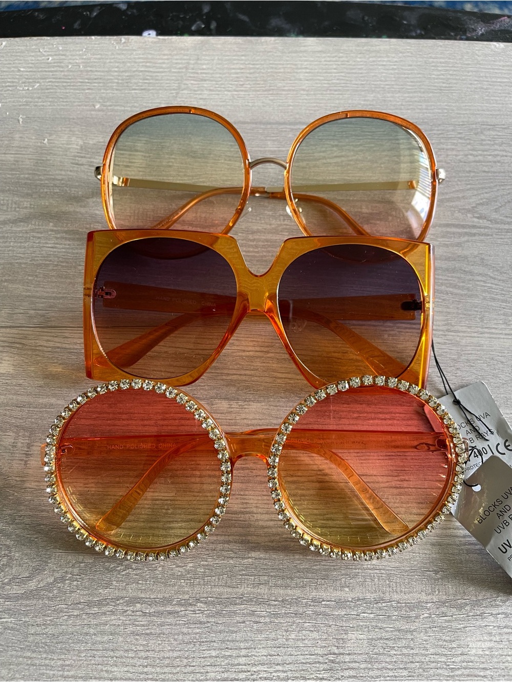 Women’s Fashion Orange Gradient Sunglasses - Stylish Statement Shades